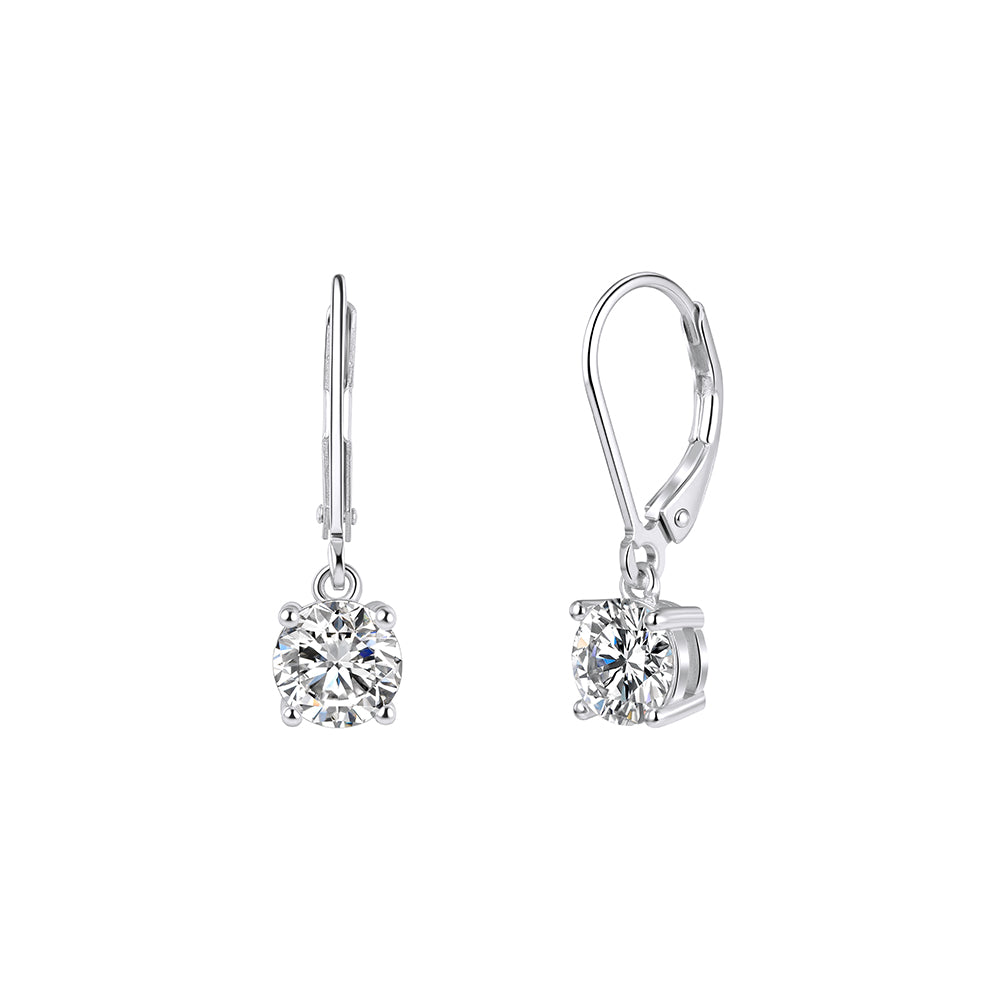 Classic Solitaire Moissanite Huggies Earrings