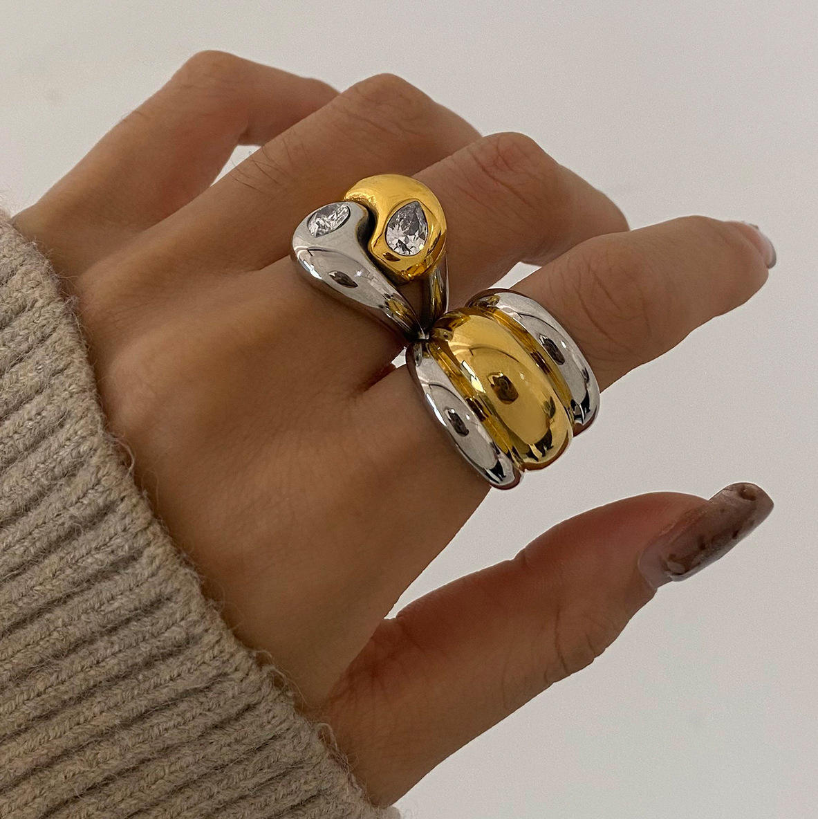 Double Dip Drop Ring